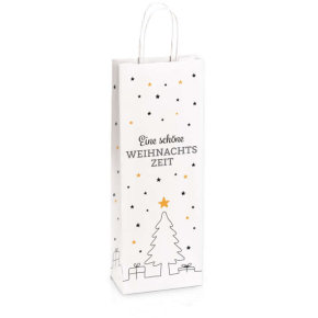 Weihnachtszeit - Einkaufstasche aus Kraftpapier Bottle -...