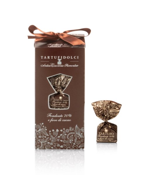 Antica Tartufi Dolci  Fondente 70% e Fave di Cacao I Personalizzabili - 160 g