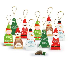 English Tea Shop Wintertee Geschenk Fröhliche Weihnachtsgesellen, BIO, 10 Pyramidenbeutel